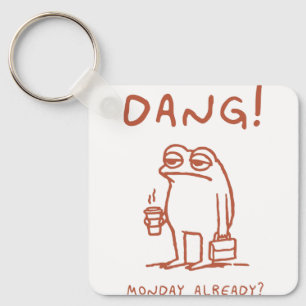 Monday Blues Frog Key Ring