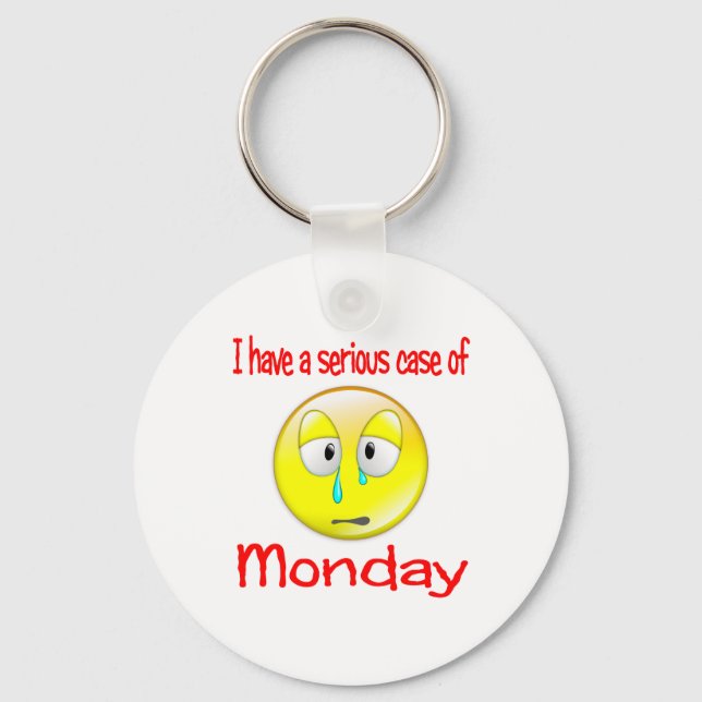 Monday Blues Key Ring (Front)