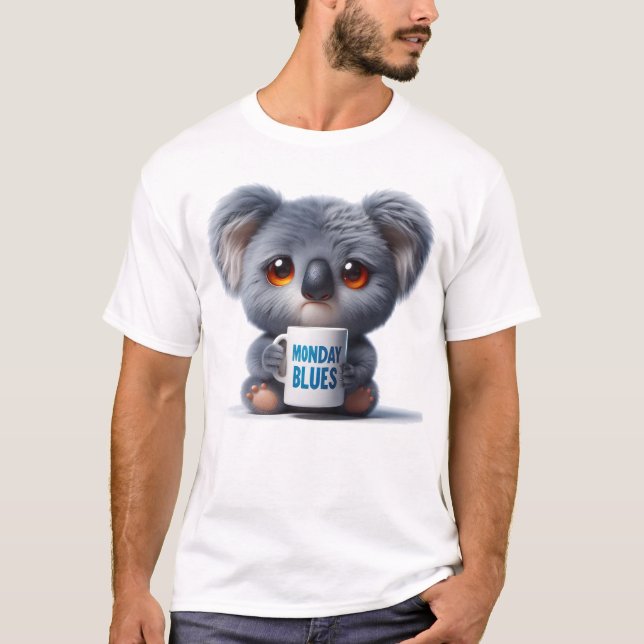 Monday Blues Koala  T-Shirt (Front)