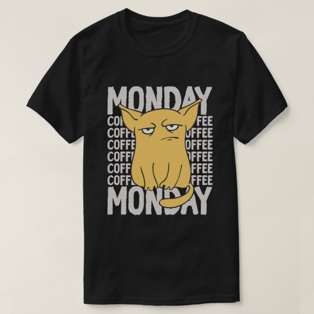 Monday Checklist (Coffee, Coffee, Coffee...) T-Shirt (Design Front)
