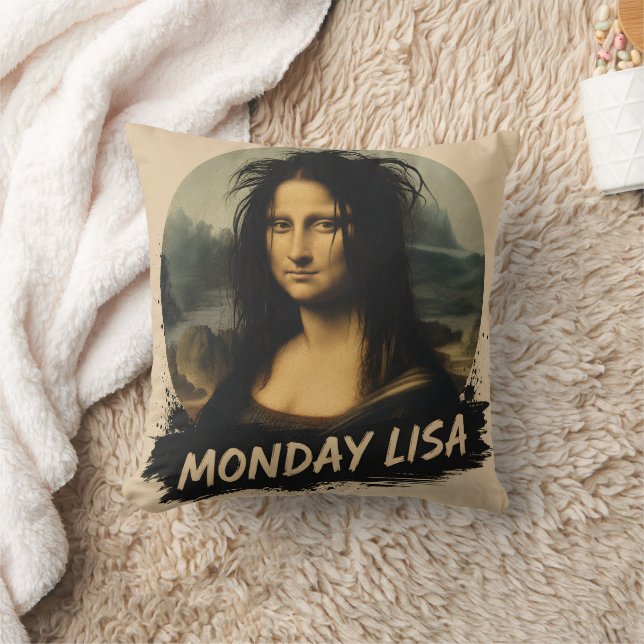 Monday Lisa Funny Renaissance Art Cushion (Blanket)