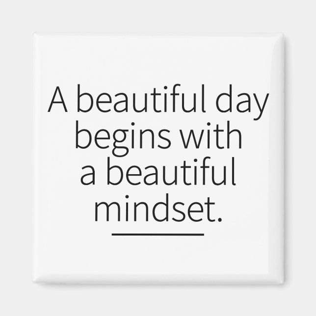 Monday Mindset Motivation Inspirational Art Magnet (Front)