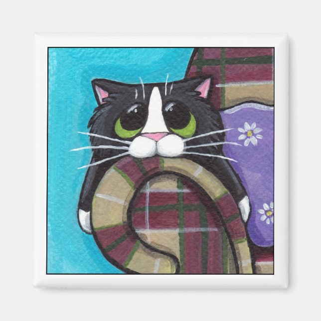 Monday Morning Blues - Cat Magnet (Front)