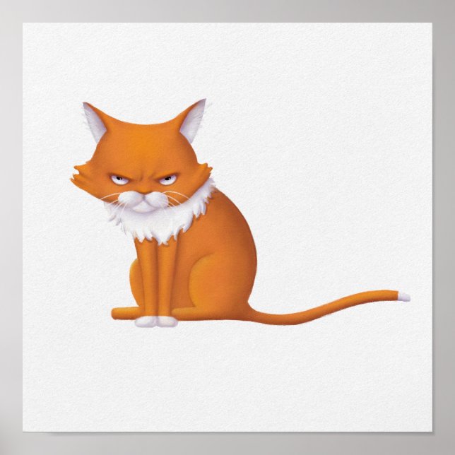 Monday Morning Cat Face Poster (Front)