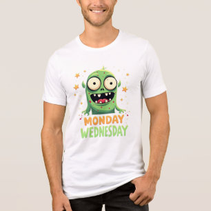 Monday to Wednesday Mood – Funny Monster Tee