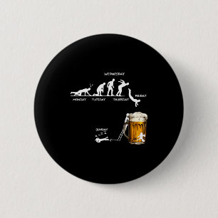 Monday Tuesday Thursday Friday Saturday Sunday Bee 6 Cm Round Badge