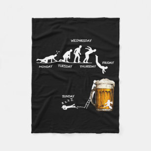 Monday Tuesday Thursday Friday Saturday Sunday Bee Fleece Blanket