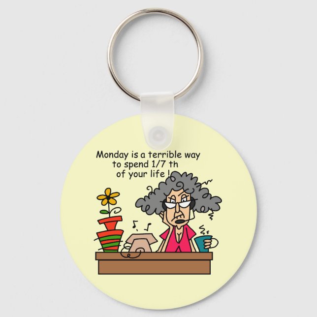 Mondays Humour Key Ring (Front)