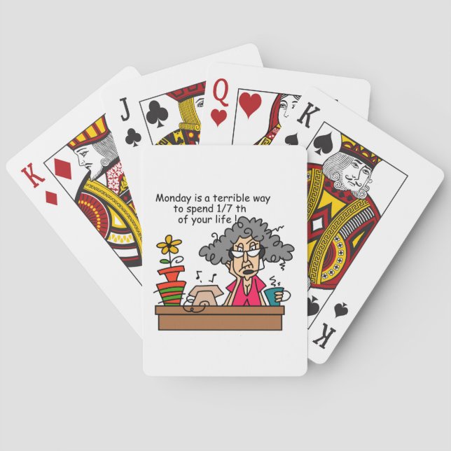 Mondays Humour Playing Cards (Back)