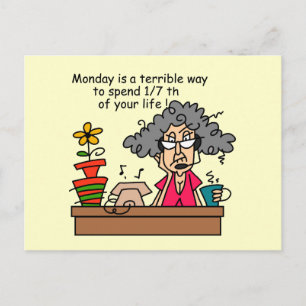 Mondays Humour Postcard