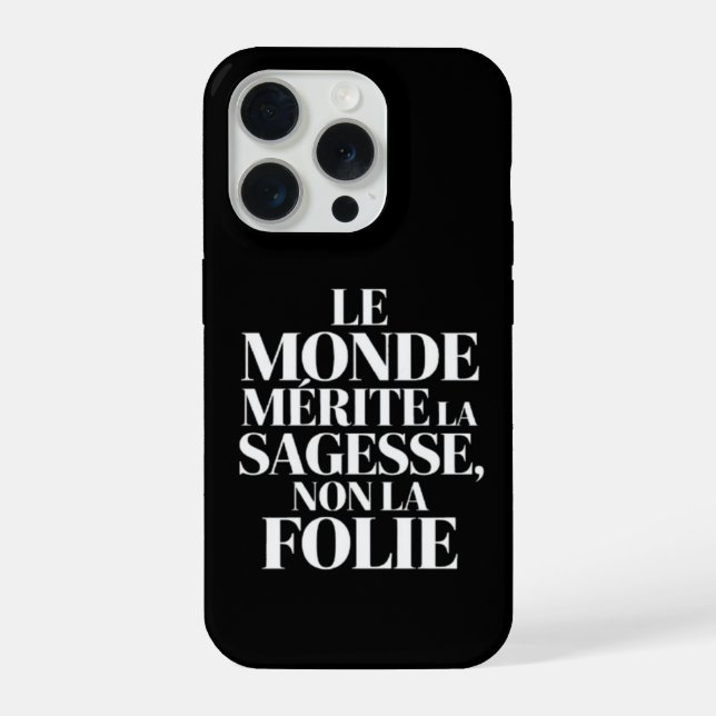 Monde sans stabilité iPhone case (Back)