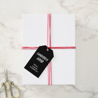 Mondern Black and White Graduation  Gift Tags
