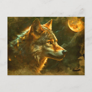Mondlicht Wolf 2 Postcard