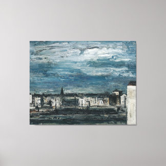 Mondnacht am Murufer in Graz Canvas Print