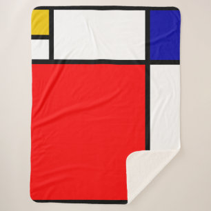 Mondrian 1 sherpa blanket