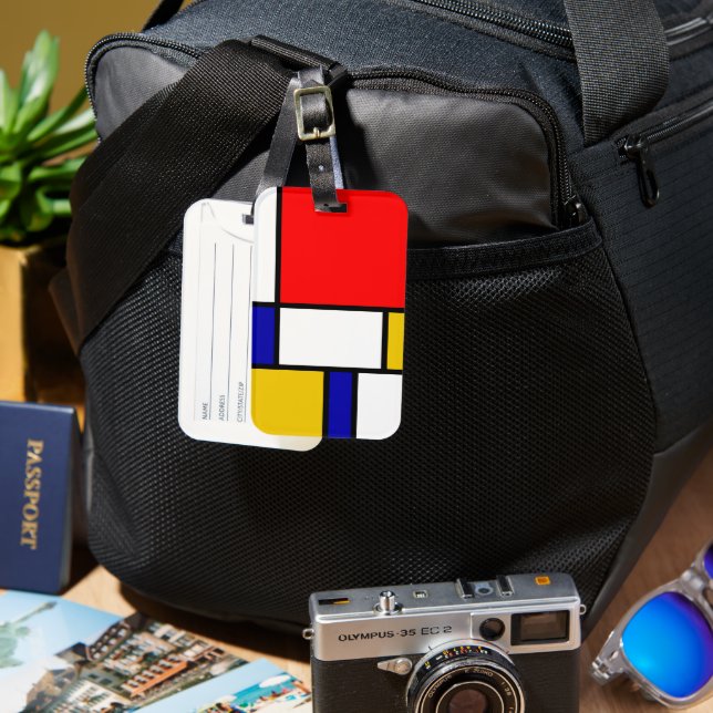 Mondrian 2 luggage tag (Front & Back)