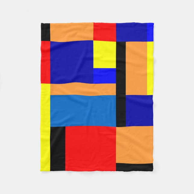 Mondrian #35 fleece blanket (Front)