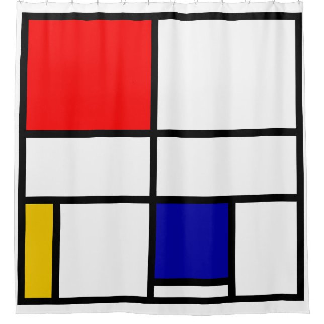Mondrian 3 shower curtain (Front)