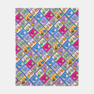 Mondrian Art Bicycle Box Pattern Blanket