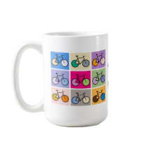 Mondrian Art Bicycle Grid Mug