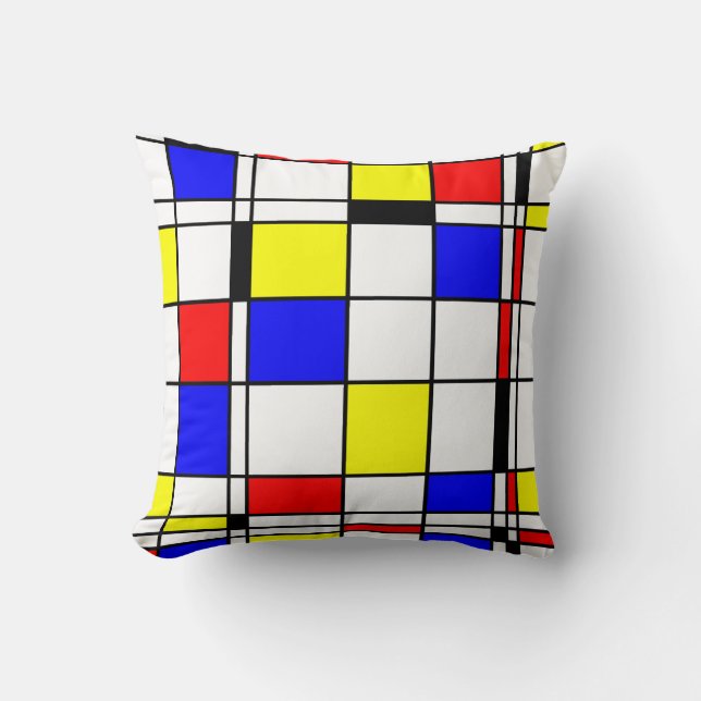 Mondrian art style cushion (Front)