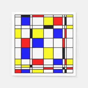 Mondrian art style napkin