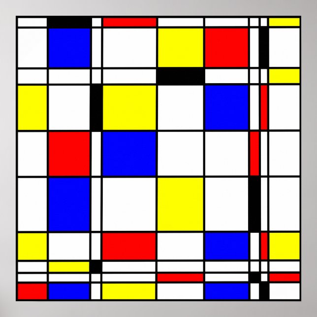 Mondrian art style poster (Front)