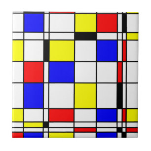 Mondrian art style tile