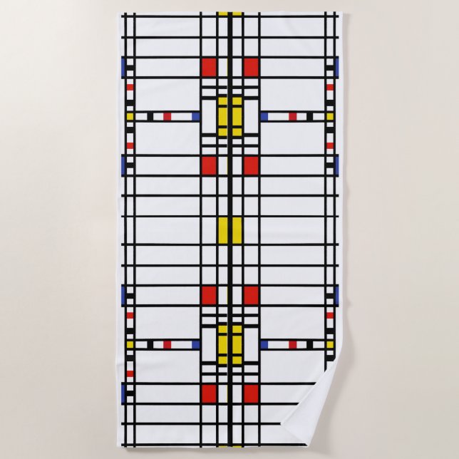 Mondrian  beach towel (Front)