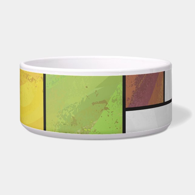 Mondrian Brown Yellow Green Print (Right)