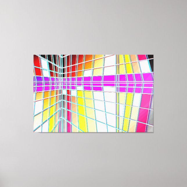 Mondrian City 10 Canvas Print (Front)