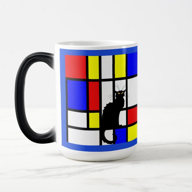 Mondrian - Composition II - Color Morphing Art Mug (Left)