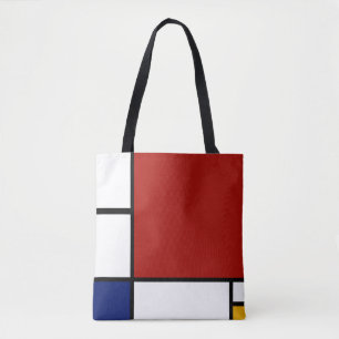 Mondrian Composition II in Red, Blue, and Yellow Tote Bag