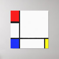 MONDRIAN - COMPOSITION IV with RED, BLUE & YELLOW