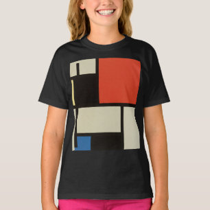 Mondrian Composition Modern Abstract Black Kids T-Shirt