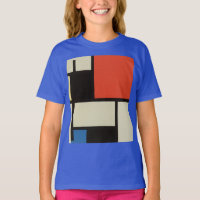 Mondrian Composition Modern Abstract Deep Royal