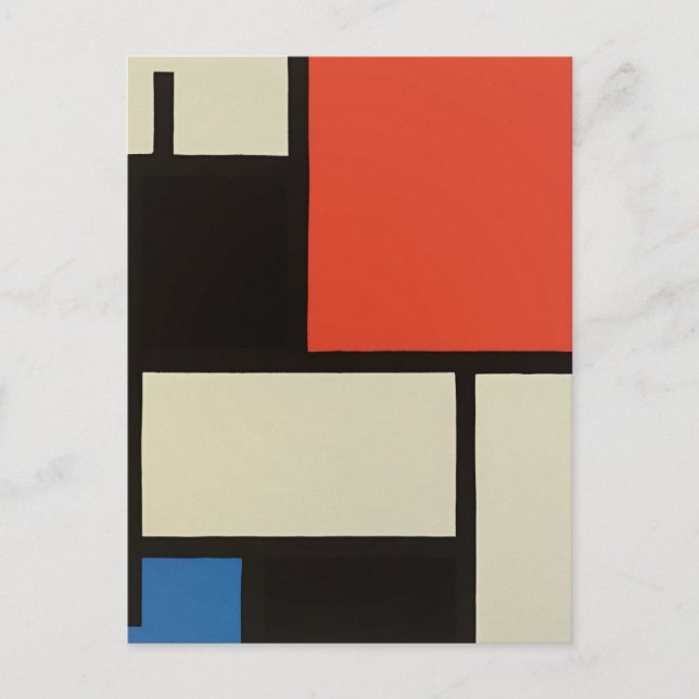 Mondrian Composition Modern Abstract Painting Art Postcard (Front)
