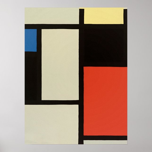 Mondrian Composition Modern Abstract Painting Art Poster (Front)