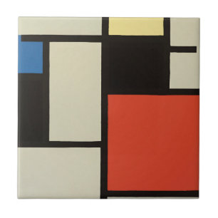 Mondrian Composition Modern Abstract Painting Art Tile
