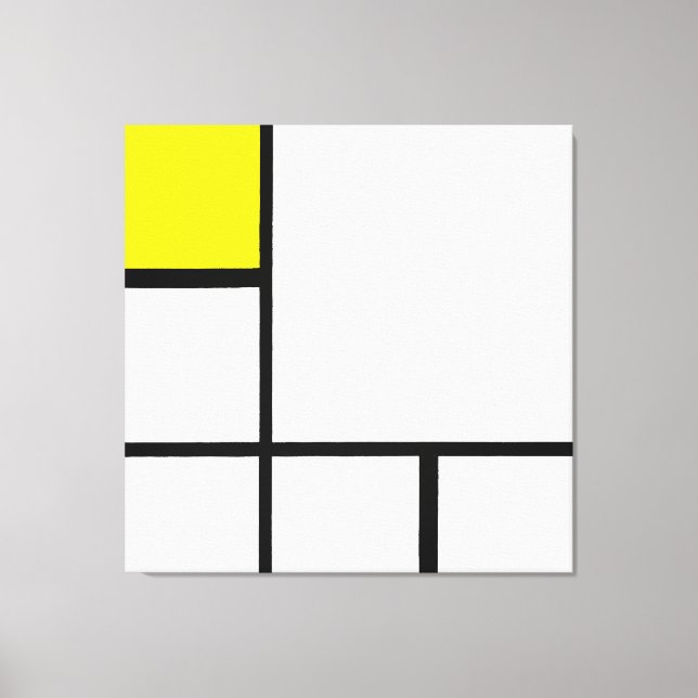 MONDRIAN COMPOSITION No. I with Yellow Plane 1930 Canvas Print (Front)