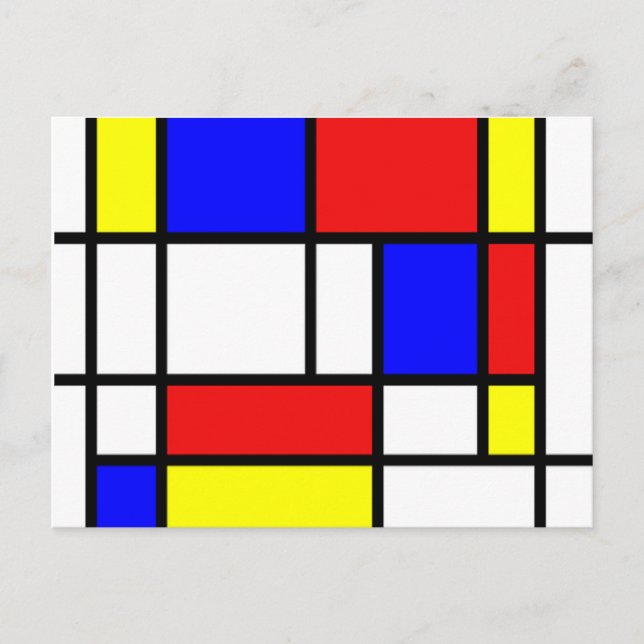 Mondrian, Composition Parody Post Card (Front)