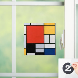 Mondrian Composition Red Yellow Blue Black