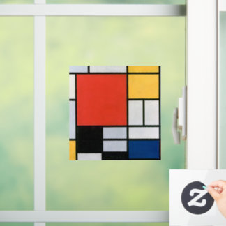 Mondrian Composition Red Yellow Blue Black