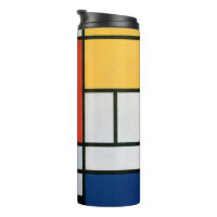 Mondrian Composition Red Yellow Blue Black 