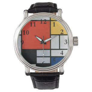 Mondrian Composition Red Yellow Blue Black Watch