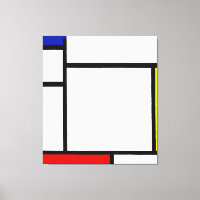 MONDRIAN - COMPOSITION WITH BLUE, YELLOW and RED  