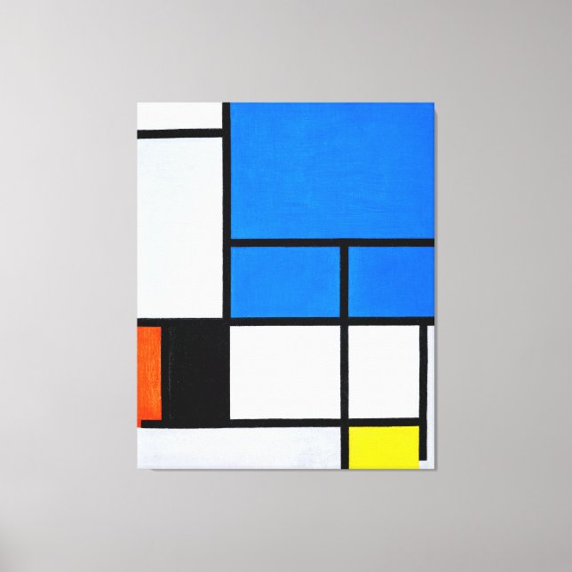 MONDRIAN - COMPOSITION WITH LARGE BLUE PLANE 1921 CANVAS PRINT (Front)