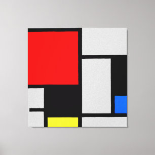 MONDRIAN - COMPOSITION WITH LARGE RED PLANE 1921  CANVAS PRINT