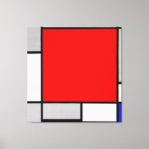 MONDRIAN - COMPOSITION WITH LARGE RED PLANE 1922  CANVAS PRINT