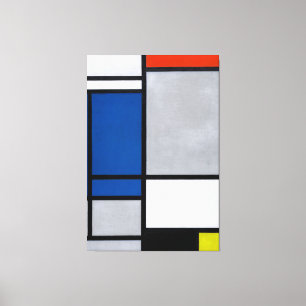 MONDRIAN - COMPOSITION WITH RED, BLUE, BLACK 1921 CANVAS PRINT